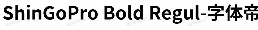 ShinGoPro Bold Regul字体转换